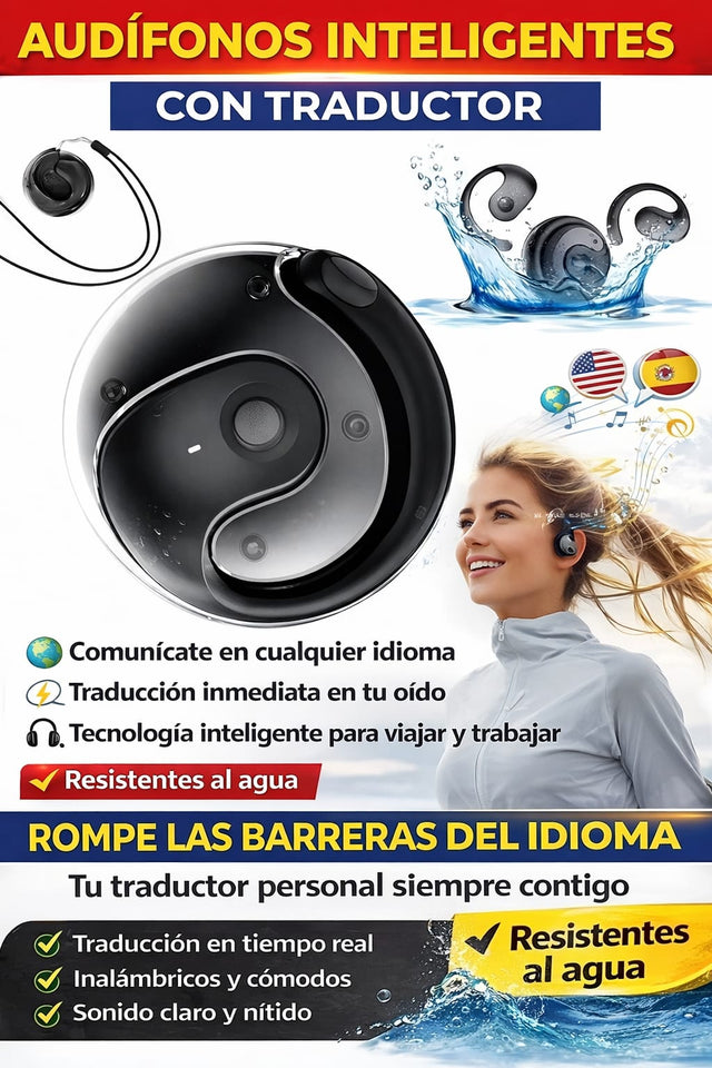 AUDIFONOS CON TRADUCTOR OWS T2-INTELIGENTE EN TIEMPO REAL