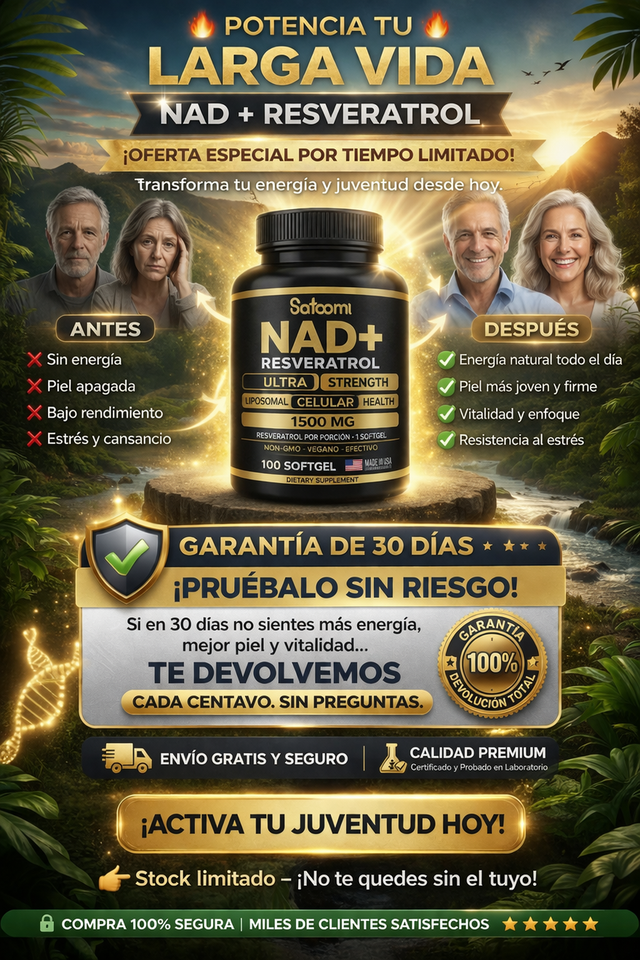 ⚡ Hey, no te vayas NAD+Resveratrol Ultra Premium 💸 Últimas unidades con precio especial solo x hoy